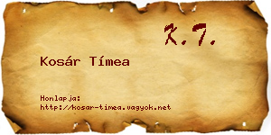 Kosár Tímea névjegykártya